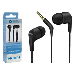 PHILIPS - Audífonos Philips TAE1105 Negro Con Cable