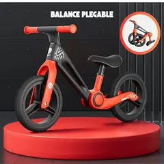 GENERICO - Bicicleta Balance Plegable Para Niños “Strik” Rojo