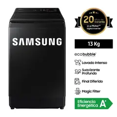 SAMSUNG - Lavadora 13KG Ecobubble Negro WA13CG5441BVPE