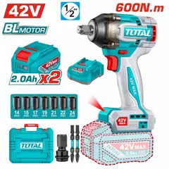 Total Tools - Llave De Impacto 1/2 42v 600 Nm Total - TIWLI42602