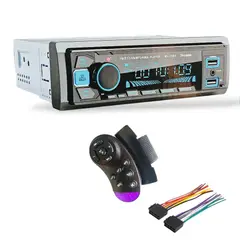 GENERICO - Autorradio 1 Din Mascara de colores Desmontable BT/USB MP3 7 Power