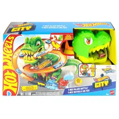 HOT WHEELS - Pista City T-Rex vs Estacion de Bomberos