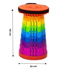 GENERICO - Silla Plegable Con 3 Seguros Con Centro Color Multicolor - Aleatorio