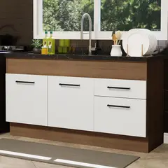 MADESA - Mueble de Cocina Agata 150 cm - Mostrador para Lavadero