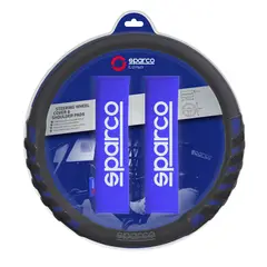 SPARCO - Funda De Volante Sparco Premium Blister Azul 37 38CM