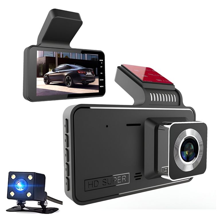 Cámara Para Auto Full HD 1080p Seguridad + Cámara Retroceso