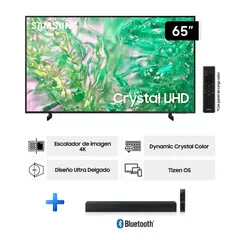 SAMSUNG - TELEVISOR SMART TV UHD 65 CRYSTAL 4K UN65DU8000+SOUNDBAR