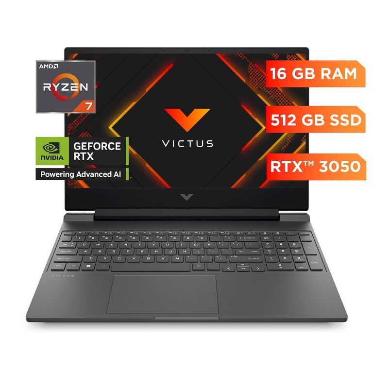 Laptop HP Victus 15-fb3020la AMD Ryzen 7 16GB 512GB RTX3050