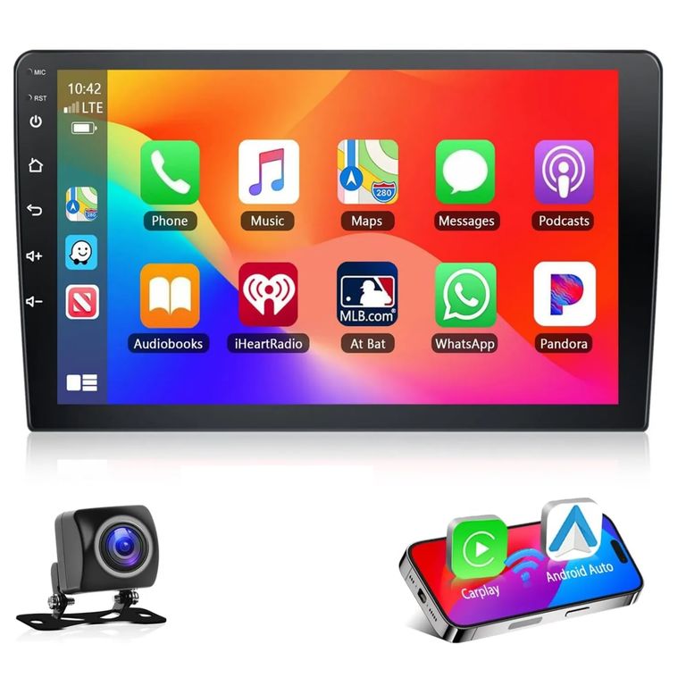 Autoradio Android Inalámbrico A-pple CarplayAndroid Auto Bt 10Pulg
