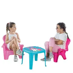 DOLU - Mesa y Sillas Para Niños Rosa