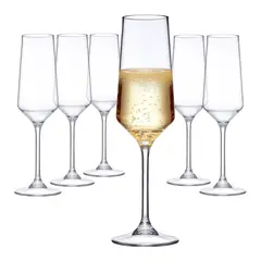 NADIR - Set 6 Copas Brunello 225ml Vidrio Nadir Resistentes y Finas