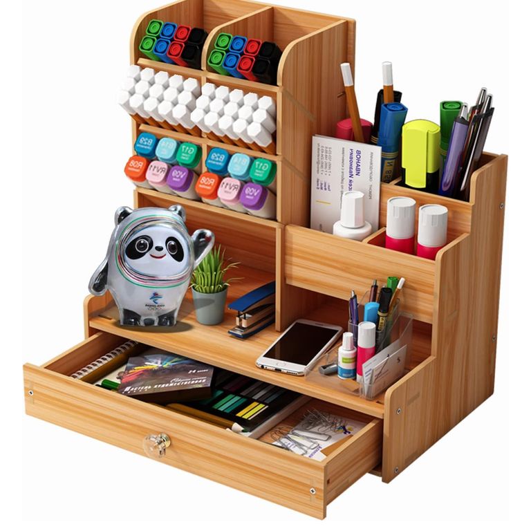 Organizador de Escritorio de Estilo Madera