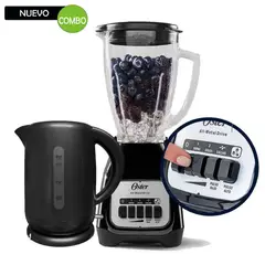 OSTER - Combo Licuadora BLSTKAG-BPB 2Vel +Hervidor BVSTKT3101