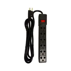 SONCA - Supresor de Pico 6 Tomas 2 Metros Negro,