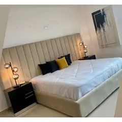 GENERICO - Cama Line 2 Plazas - Beige