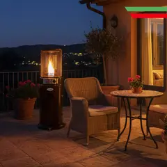 ALFANO - Estufa a Gas Terraza Decorativa 1300W SMALL EIFFEL