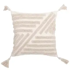 GENERICO - Cojín decorativo Natural Desert Premium White 40x40 cm  Zalmohadas