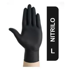 GENERICO - Guantes de Nitrilo Talla L Negro Caja x100 unidades