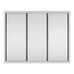 MUEBLES CRISOSTOMO - Ropero de Melamina Moderno Blanco 242cm