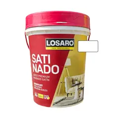 LOSARO - Pintura Látex Premium Satinado 20L 5 Gal Blanco - Anti hongos