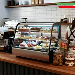 ALFANO - Vitrina Exhibidora de Mesa 180 Lts hasta 12°C 2 divisiones CTD-180