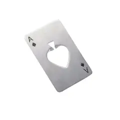 GENERICO - Destapador de Botellas Forma de Naipe Baraja Cartas Metal