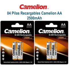 CAMELION - PACK DE 4 PILAS AA 2500mAh RECARGABLE