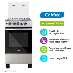 COLDEX - Cocina 4 Hornillas 50CM CX505PLUS