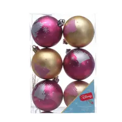 PANADECOR - Esferas 6Unid DoradoRosado