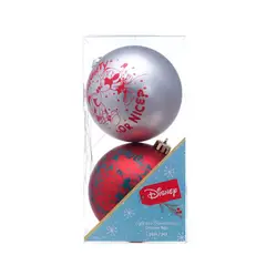 PANADECOR - Esferas 2Unid GrisRojo 10Cm