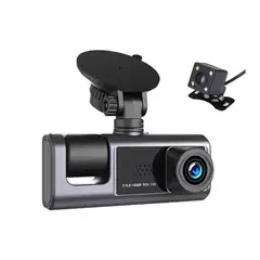 GENERICO - Camara Grabadora Para Auto Con 3 Lentes 1080HD + Camara de retroceso