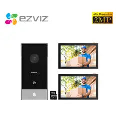 Ezviz - Kit Videoportero Inteligente Ezviz HP5 Full HD 2MP 3 Métodos Apertura 1 Monitor 64GB