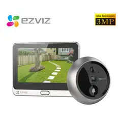 Ezviz - Timbre con mirilla Ezviz DP2 2K 3MP Audio Bidireccional Pantalla táctil