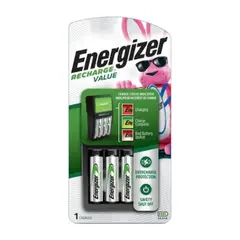 ENERGIZER - CARGADOR RECARGABLE SMART + 4 PILAS AA