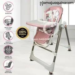 BABY - Silla de Comer Columpio 2 en 1 «KING» Edición Limitada Pink