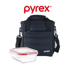 PYREX - Lonchera Pyrex Térmica Tottem Negro Con Taper Refractario 650 ml