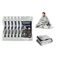 EMERGENCY KIT PERU - Manta Térmica Aluminizada para Emergencias - pack x6