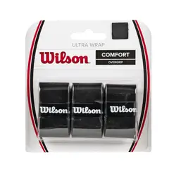 WILSON - Ultra Wrap Overgrip para Raqueta 3Pack Negro -