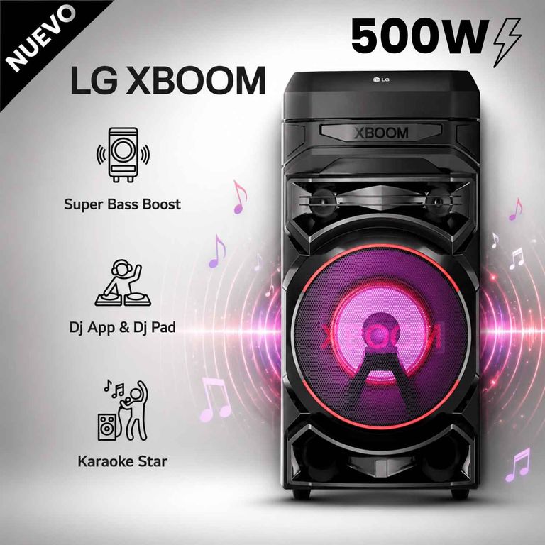 Torre de Sonido LG XBOOM RNC5 Multi-Bluetooth Karaoke Star