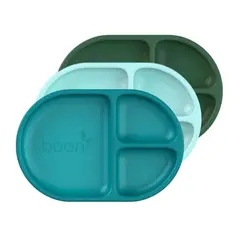 BOON - SET DE PLATOS DE SILICONA  AZUL MULTICOLOR