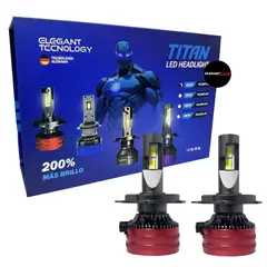 TITAN - Bombilla LED H4 Para auto 180W 40000LM Blanca 2pcs