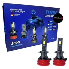 TITAN - Bombilla LED Titan H7 Para auto 180W 40000LM Blanca 2pcs