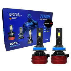 TITAN - Bombilla LED Titan H11 H8 Para auto 180W 40000LM Blanca 2pcs