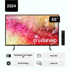 SAMSUNG - Televisor Samsung Smart Tv. 55" 4K UHD Tizen OS 2024 55DU7000