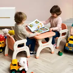 PERU IMPORTACIONES - Juego de mesa y 2 sillas para niños infantil 1 a 6 años