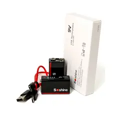 GENERICO - Baterias 9V 500mAh Soshine x 2uni