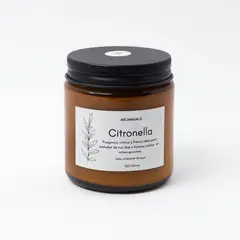AROMAHAUS - Vela aromática de cera de soya aroma Citronela  100 gramos .
