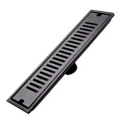 FRATELLI - Sumidero Rejilla 10x100cm Acero Inox Negro Mate SS304 Alto Transito