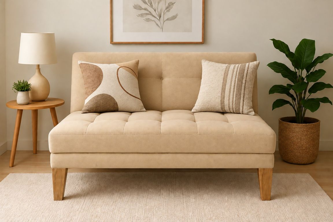 Banqueta Sofá Nórdico Arena beige + obsequio