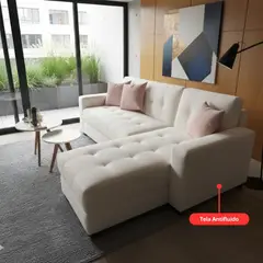 GENERICO - Seccional Messi Derecho en tela antifluido color marfil